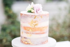 Blush Gold Foil Guest Cake- AJ Dunlap Photography